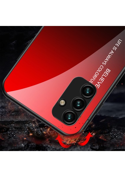Samsung Galaxy A34 5g Gradyan Renk Bırakma Koşullu Telefon Kılıfı Temperlenmiş Cam + Pc + Tpu Koruyucu Kılıf (Yurt Dışından) modelleri