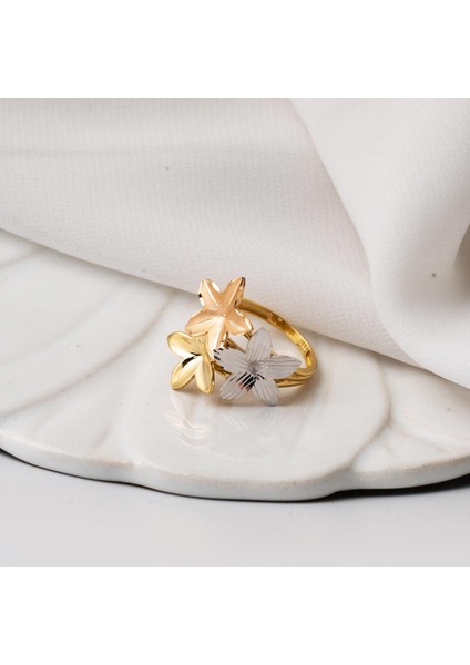 14 Ayar Altın Yaşam Çiçeği Yüzük indirimleri