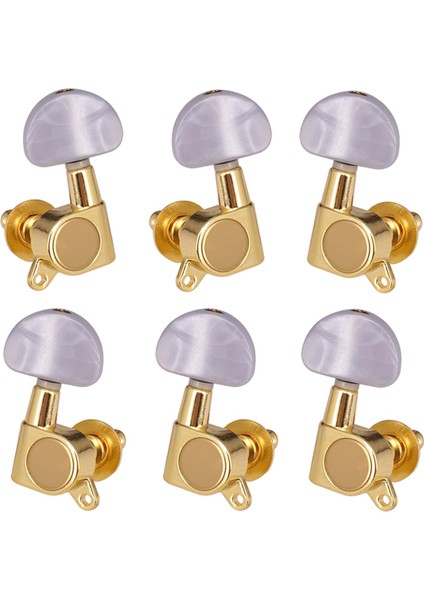 6x Kapalı Gitar String Tuning Pegs Elektrikli Folk Gitar Dize Düğmesi 2l 4r Aureate (Yurt Dışından)