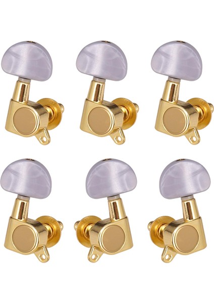 6x Kapalı Gitar String Tuning Pegs Elektrikli Folk Gitar Dize Düğmesi 2l 4r Aureate (Yurt Dışından)