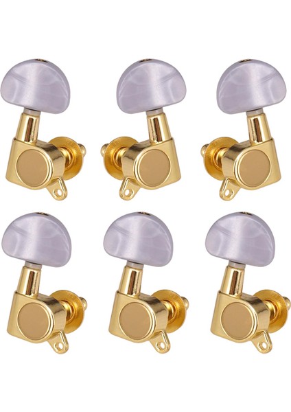 6x Kapalı Gitar String Tuning Pegs Elektrikli Folk Gitar Dize Düğmesi 2l 4r Aureate (Yurt Dışından)