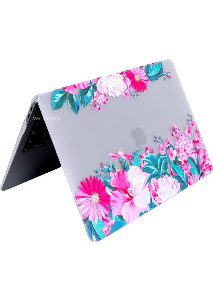 Macbook Air M1 Kılıf 13inç A1932 A2179 A2337 ile Uyumlu Kristal Flower07NL