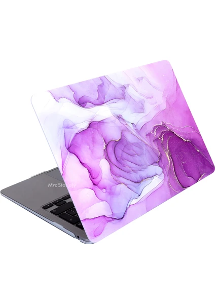 Macbook Air M1 Kılıf 13inç A1932 A2179 A2337 ile Uyumlu Marble14NL