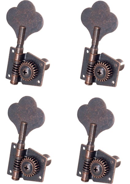 4x Bas Tuner Tuning Pegs Elektro Gitar Bas Gitar Halk Guitars 4r Kırmızı Bronz (Yurt Dışından)