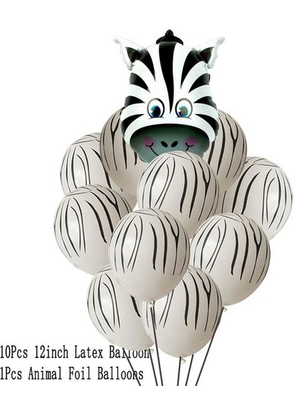 Mini Party Store Safari Zebra Balon Set