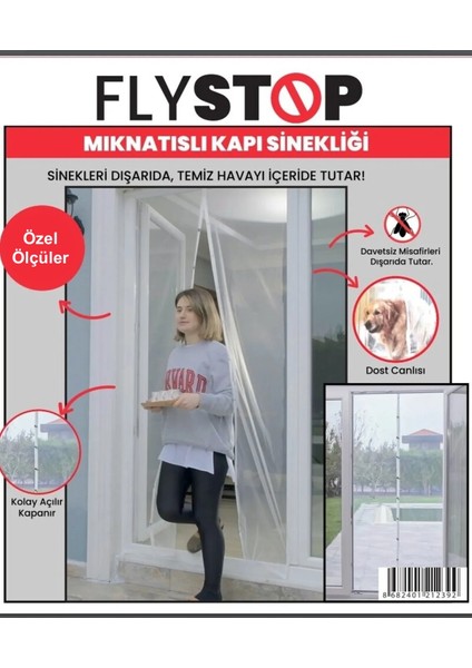 Flystop Mıknatıslı Kapı Sineklik Özel Ölçü