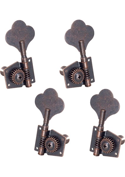 4x Bas Tuner Tuning Pegs Elektro Gitar Bas Gitar Halk Guitars 2L2R Kırmızı Bronz (Yurt Dışından)