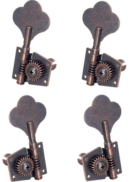 4x Bas Tuner Tuning Pegs Elektro Gitar Bas Gitar Halk Guitars 2L2R Kırmızı Bronz (Yurt Dışından)