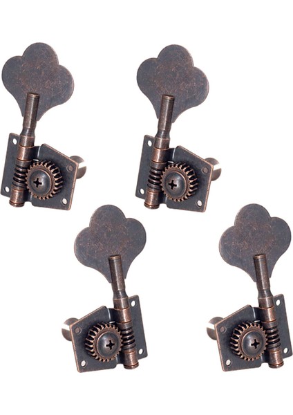 4x Bas Tuner Tuning Pegs Elektro Gitar Bas Gitar Halk Guitars 2L2R Kırmızı Bronz (Yurt Dışından)