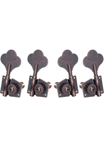 4x Bas Tuner Tuning Pegs Elektro Gitar Bas Gitar Halk Guitars 2L2R Kırmızı Bronz (Yurt Dışından)