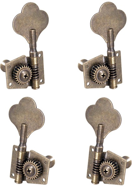 4x Bas Tuner Tuning Pegs Elektro Gitar Bas Gitar Halk Gitarları 2L2R Bronz (Yurt Dışından)