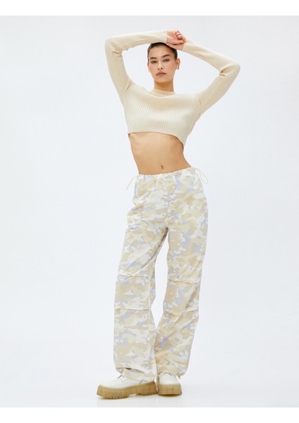 Paraşüt Pantolon Cep Detaylı Beli Lastikli Stoperli