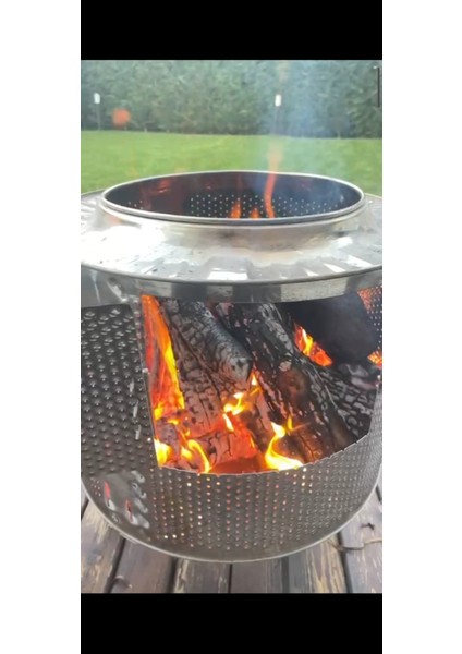 Önden Beslemeli Bahçe Şöminesi