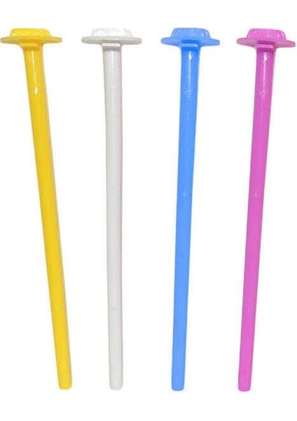 Renkli Plastik Tünek Küçük 18 Cm/50 Li