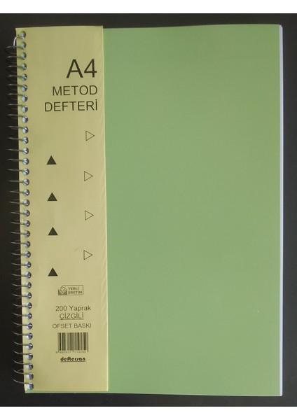 A4 Plastik Kapak 200 Yaprak Çizgili fiyatları