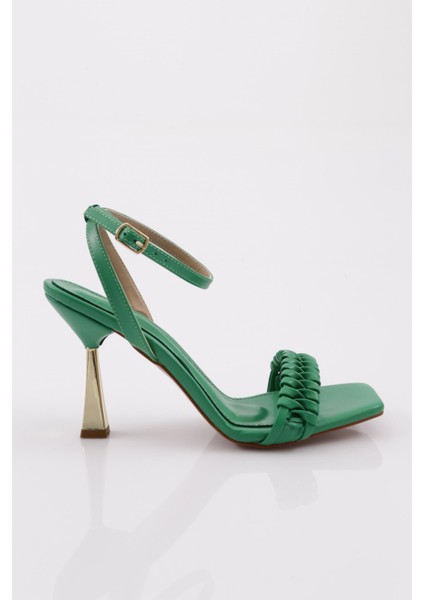 406 Kadın Bilekten Bağlama Topuklu Ayakkabı