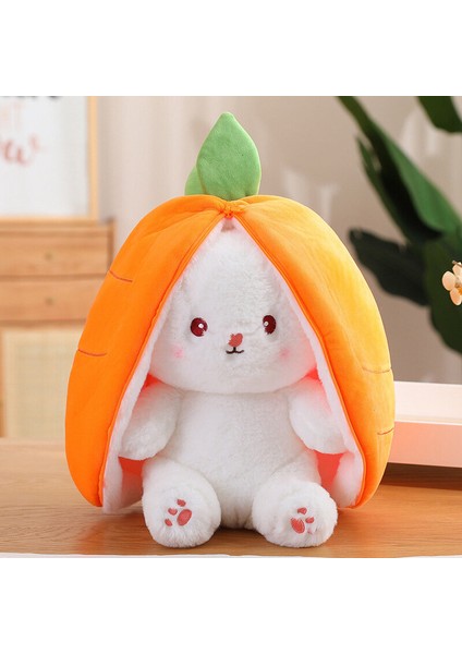 Sevimli Dönüşüm Tavşan Küçük Meyve Peluş Oyuncak Toy Tavşan Yastığı Havuç Çilek Tavşan Bebek Doll (Yurt Dışından)