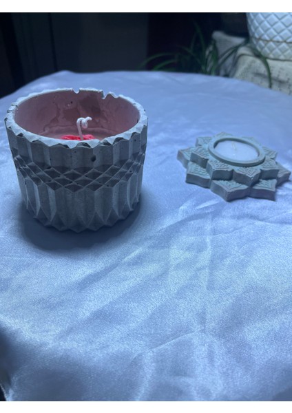 Beton Saksı ve Tea Light