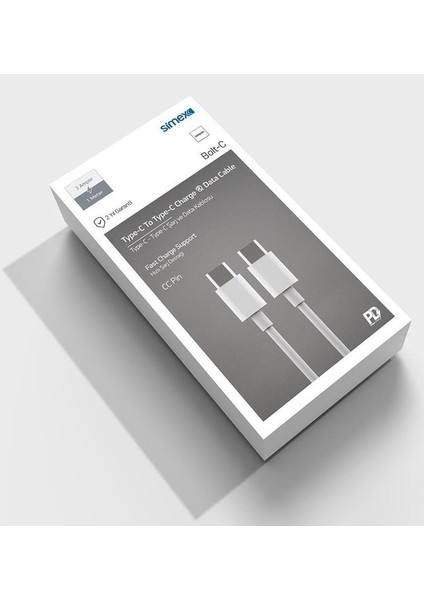 Bolt-C SM-T01 Type C To Type C Data Kablosu
