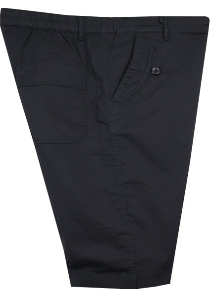 Büyük Beden Yan Cepli Gabardin Şort Dekons Siyah fiyatları