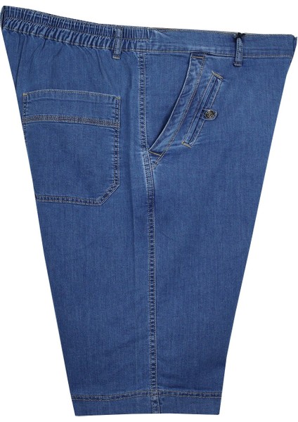 Büyük Beden Yan Cepli Kot Şort Dekons Blue fiyatları