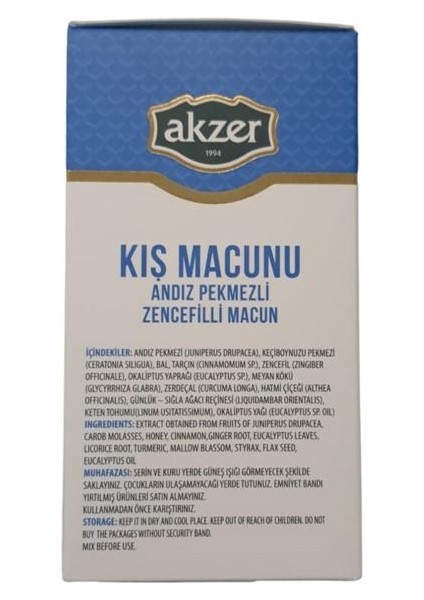 Kış Macunu Andız Pekmezli Zencefilli Ballı Karışım 300 gr fiyatları