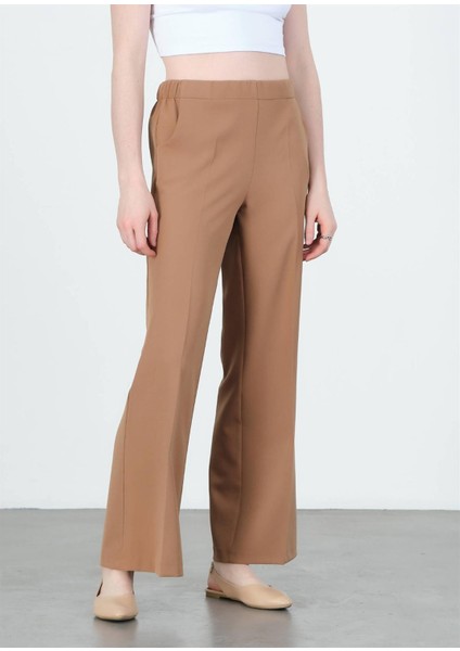 1003 Kadın Cepli Double Krep Geniş Paça Pantolon modelleri