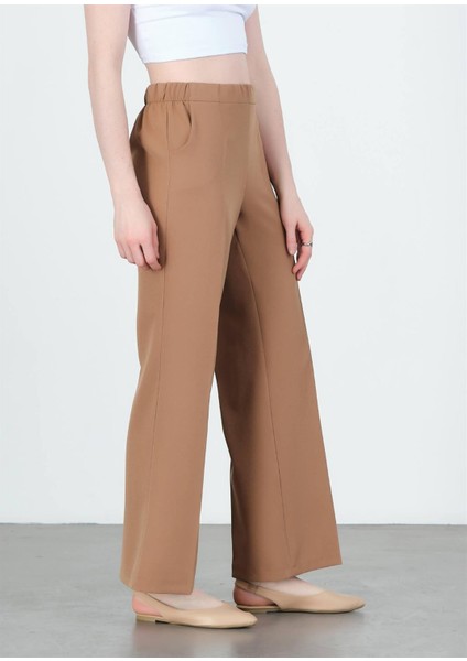 1003 Kadın Cepli Double Krep Geniş Paça Pantolon fırsatları