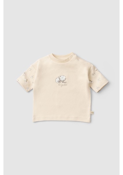 Organik Pamuk Bebek Takımı Büyük Pamuk Desenli