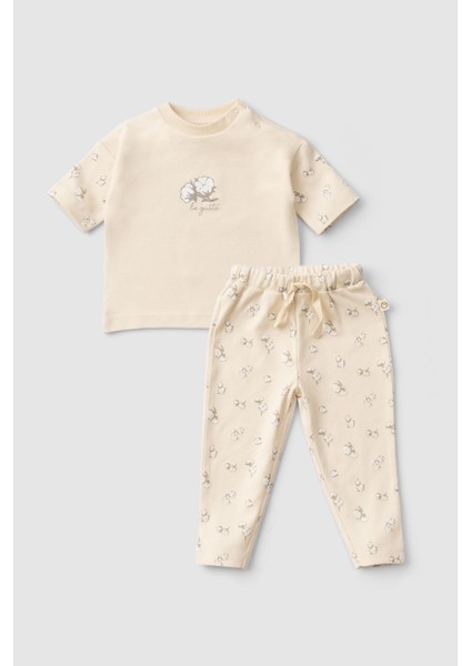 Organik Pamuk Bebek Takımı Büyük Pamuk Desenli fiyatları