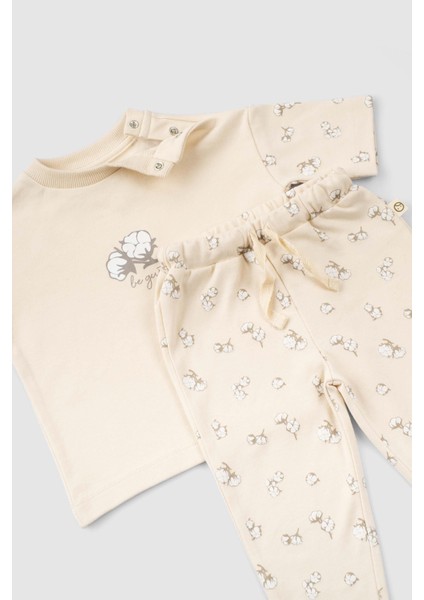 Organik Pamuk Bebek Takımı Büyük Pamuk Desenli fırsatları