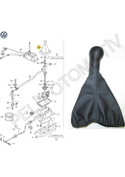 Polo (1995-2002) Vites Topuzu ve Körüğü 6X0711118 6X0711118F