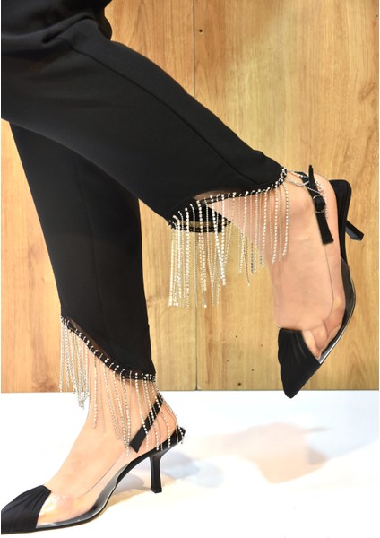 Burnu Şeffaf Kapalı Topuklu Kadın Ayakkabı modelleri