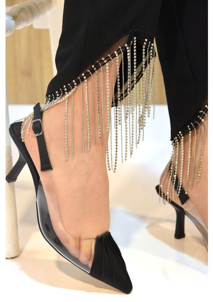 Burnu Şeffaf Kapalı Topuklu Kadın Ayakkabı indirimleri