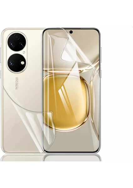 Huawei P50 Pocket Full Kaplama Şeffaf Ön Arka Koruyucu Voyo