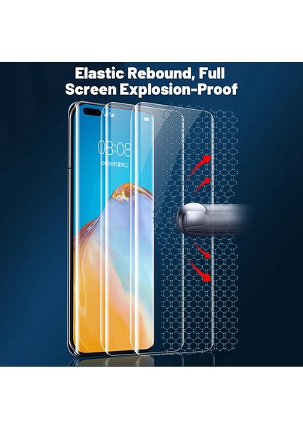 Huawei P50 Pocket Full Kaplama Şeffaf Ön Arka Koruyucu Voyo