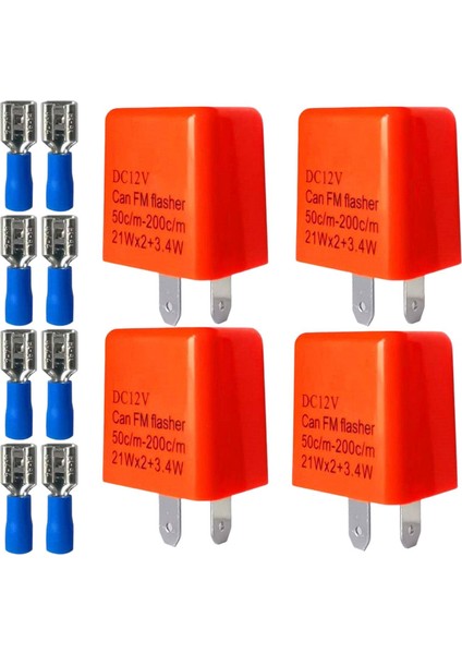 4 Adet Motosiklet LED Flaşör Rölesi 2 Pin 12V Kolayca (Yurt Dışından)