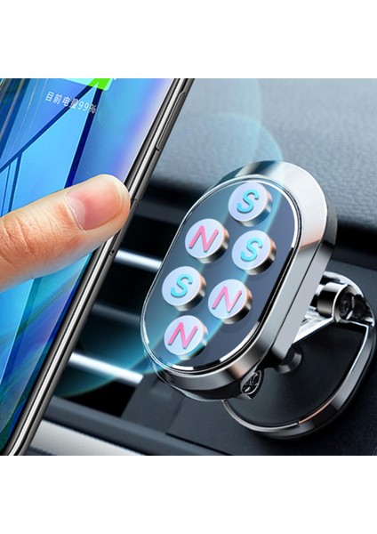 Mini Araba Telefon Tutucu Eller Ücretsiz Çinko Alaşımı Gösterge Tablosu Katlanır Argent (Yurt Dışından)