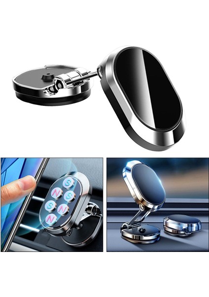 Mini Araba Telefon Tutucu Eller Ücretsiz Çinko Alaşımı Gösterge Tablosu Katlanır Argent (Yurt Dışından)