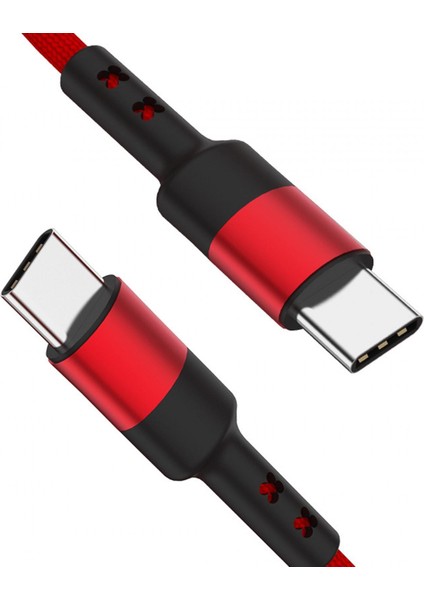 USB C Veri Hattı Kablo Aksesuarları 3.8mm Od Hızlı Şarj Kablosu Telefonlar Için 30CM Kırmızı (Yurt Dışından)