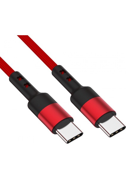 USB C Veri Hattı Kablo Aksesuarları 3.8mm Od Hızlı Şarj Kablosu Telefonlar Için 30CM Kırmızı (Yurt Dışından)
