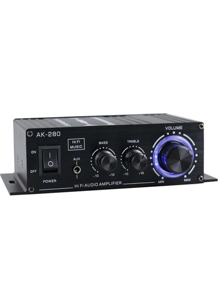 AK-280 Ev Audio Amplifikatörü 2 Kanal 12V Mavi LED Işıklarla (Yurt Dışından) fiyatları