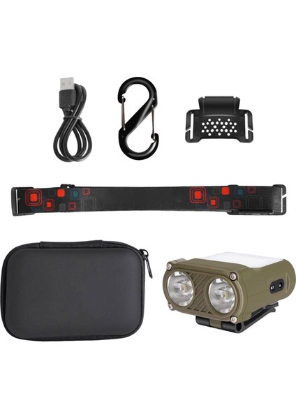 Mini LED El Feneri Vücut Sensörü Hafif Hafif Kafa Kayışı Parlak Yeşil (Yurt Dışından) fiyatları