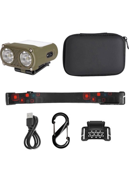 Mini LED El Feneri Vücut Sensörü Hafif Hafif Kafa Kayışı Parlak Yeşil (Yurt Dışından) modelleri