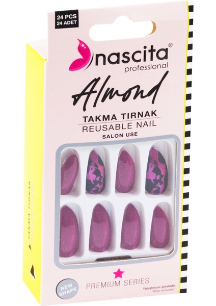 24'lü Renkli Tırnak Almond - 150