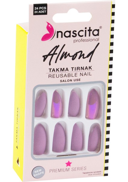 24'lü Renkli Tırnak Almond - 152