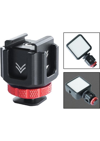 LED Video Işığı Için Beş Baş Soğuk Ayakkabı Montaj Adaptörü Uzatma Braketi Tabanı (Yurt Dışından)