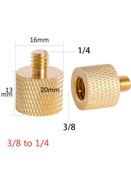 Kamera Vidası 22 Adet 1/4 Inç ve 3/8 Inç Dönüştürücü Dişli Vidalar (Yurt Dışından)