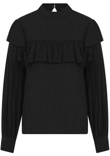 Volanlı Bluz Siyah K2233001_001 fırsatları