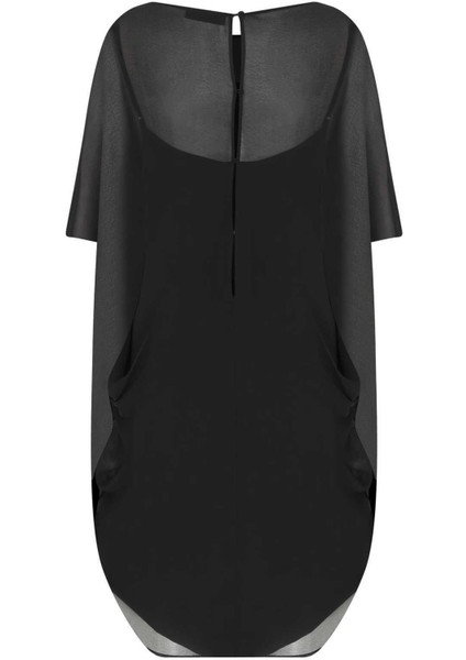 İşlemeli Transparan Abiye Elbise Siyah K2311031_001